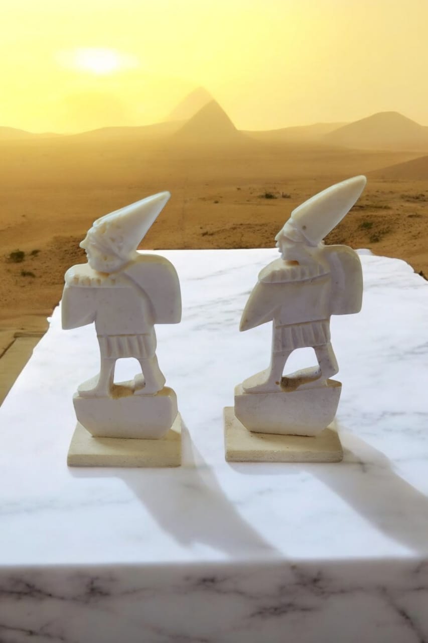 hand-carved warrior figures