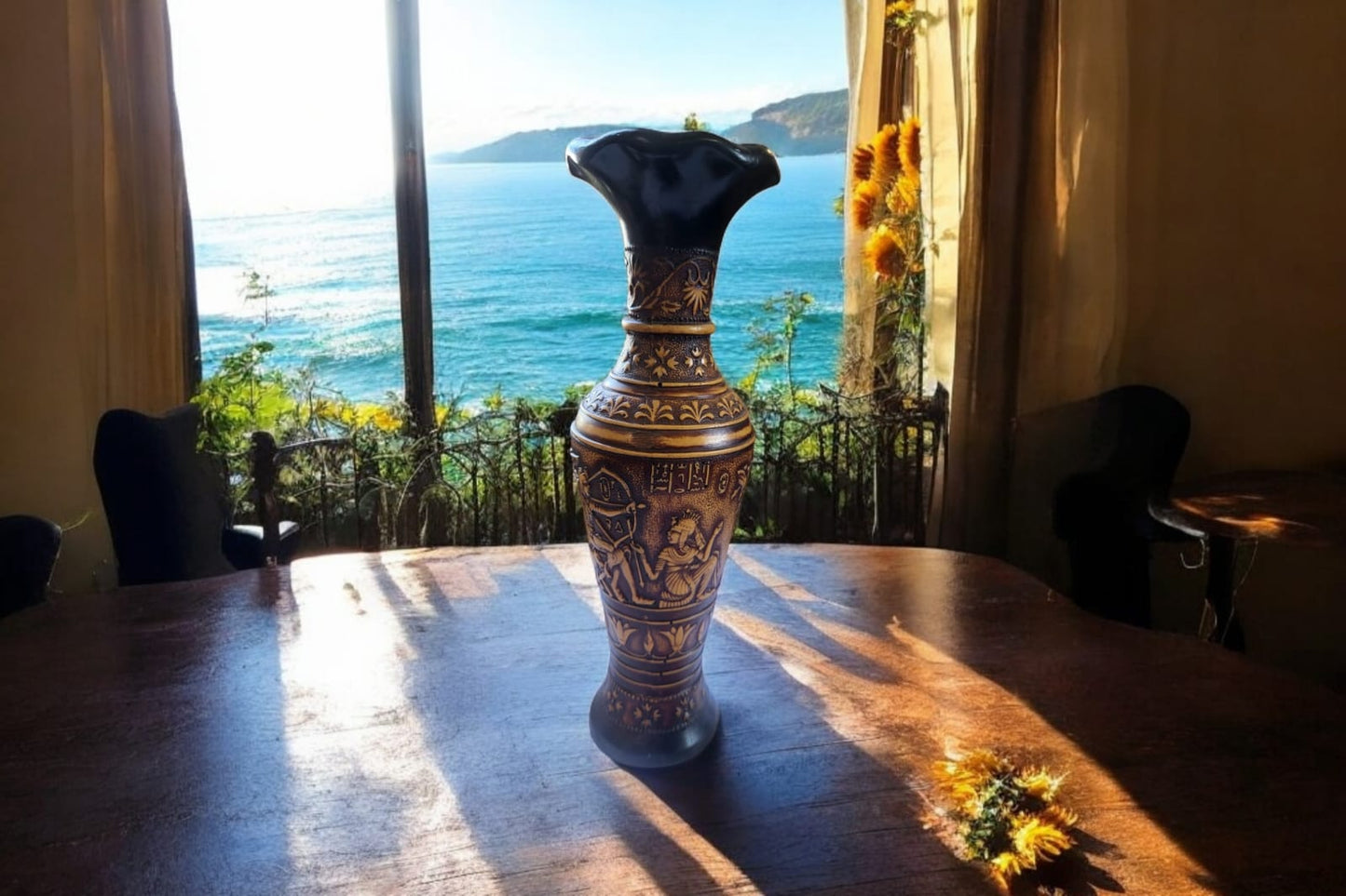 Handcrafted Egyptian ceramic Vase – 11”