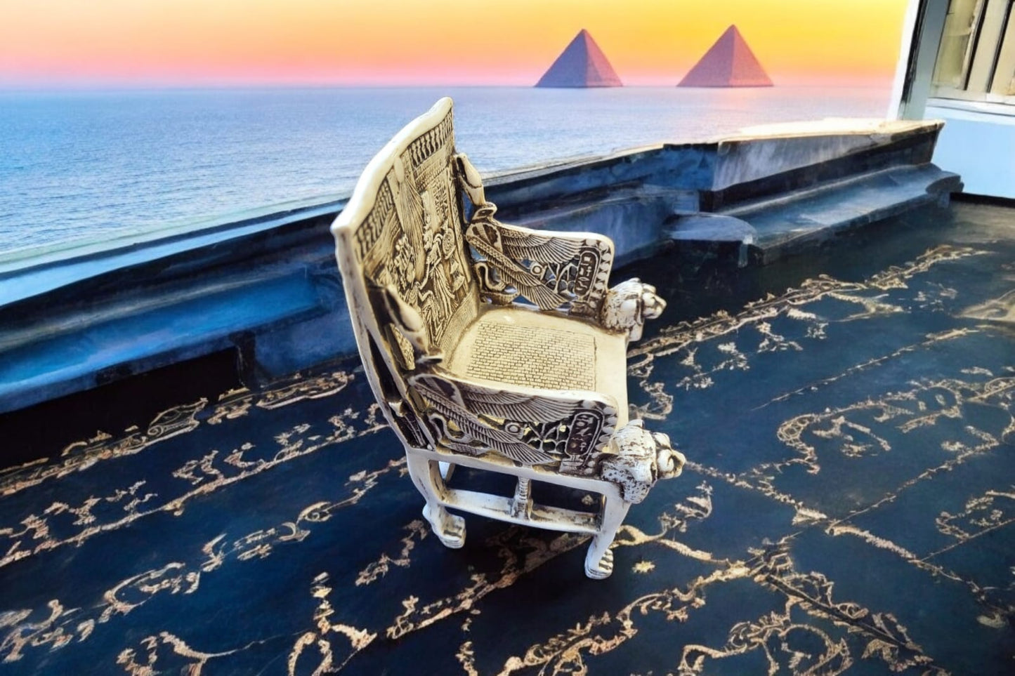 Ancient Egyptian Throne – King Tutankhamun Replica